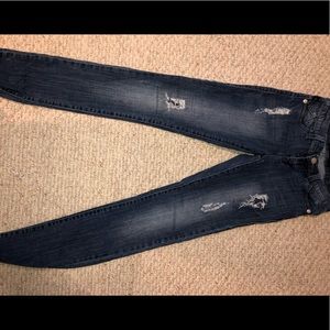 Rock N Republic jeans with rhinestone patches